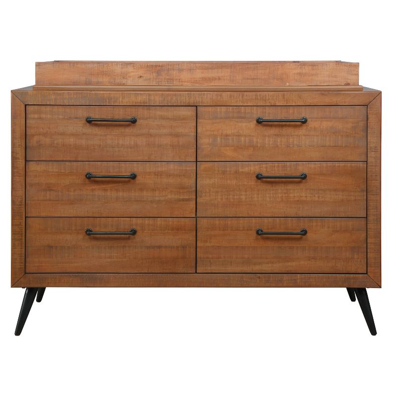 Evolur Stilnovo Mid Century Double Dresser - Sugarcane Brown