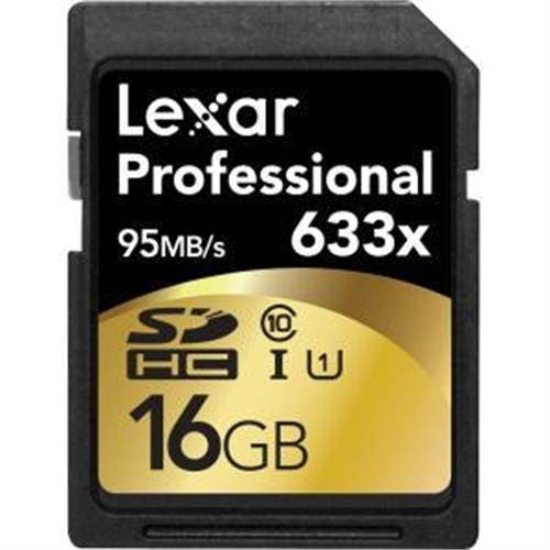 Lexar Professional 633x 16GB Secure Digital High-Capacity (SDHC) Flash Card w/ Image Rescue 5 Software Model LSD16GCBNL633