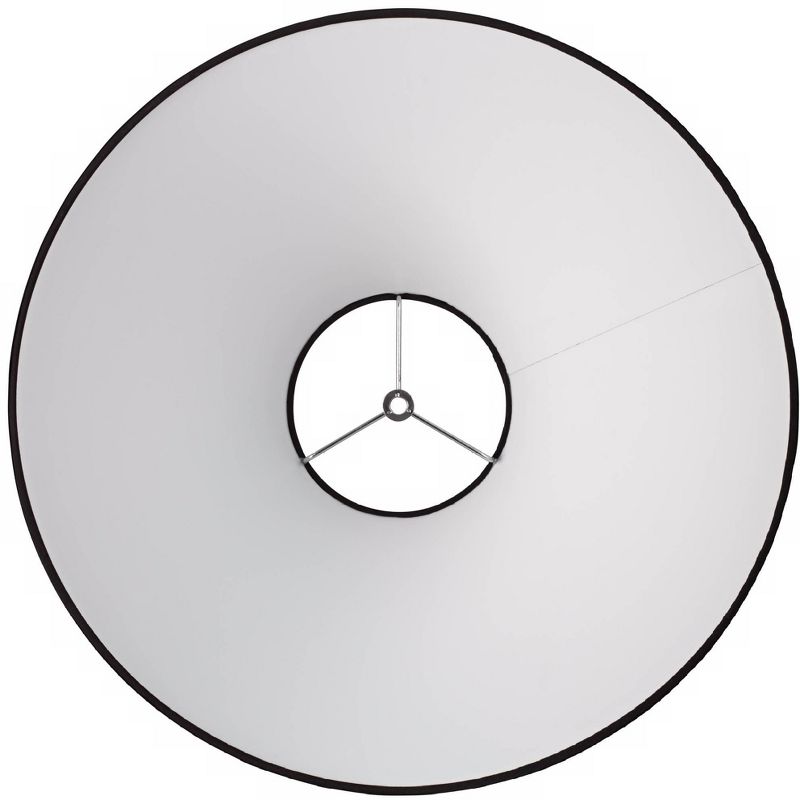 Springcrest Off-White White Drum Lamp Shade Modern Silver Circles 15x16x11 - Spider