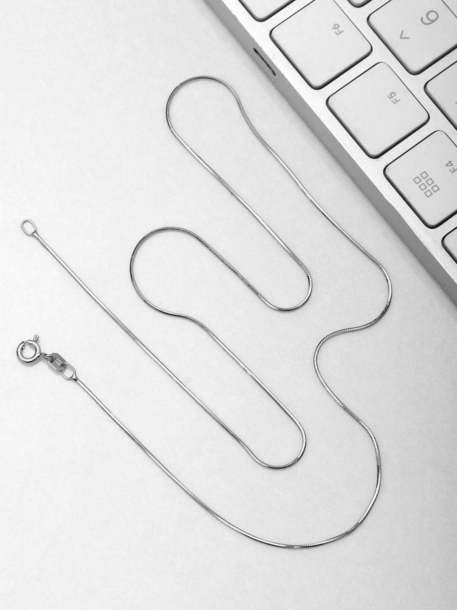 Zavya 925 Silver Serpentine Snake Chain for Women