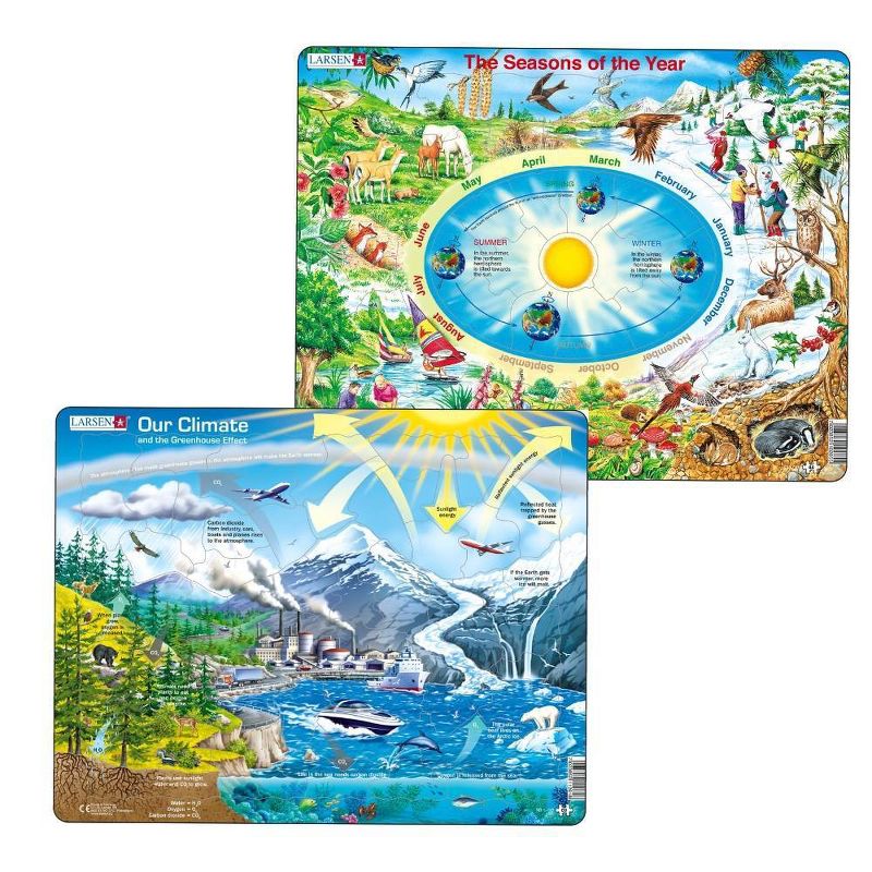 Larsen Puzzles Climate & Seasons Kids Puzzle Set - 2pk