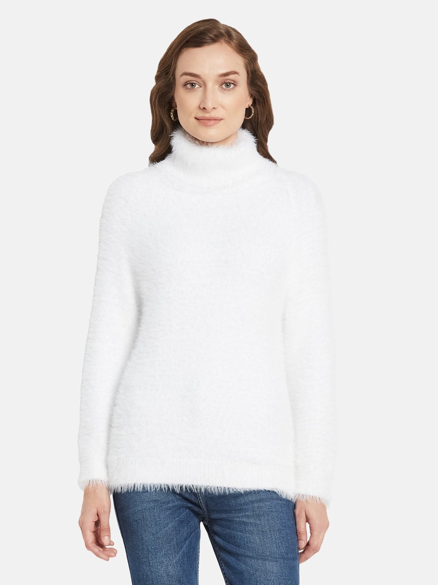 METTLE White High Neck Pullover