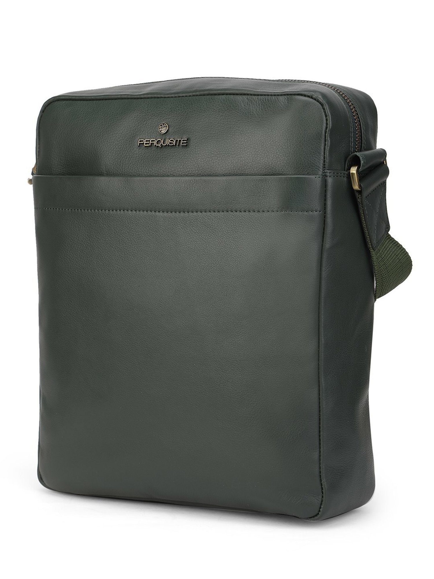 PERQUISITE MARK Green Solid Medium Cross Body Bag