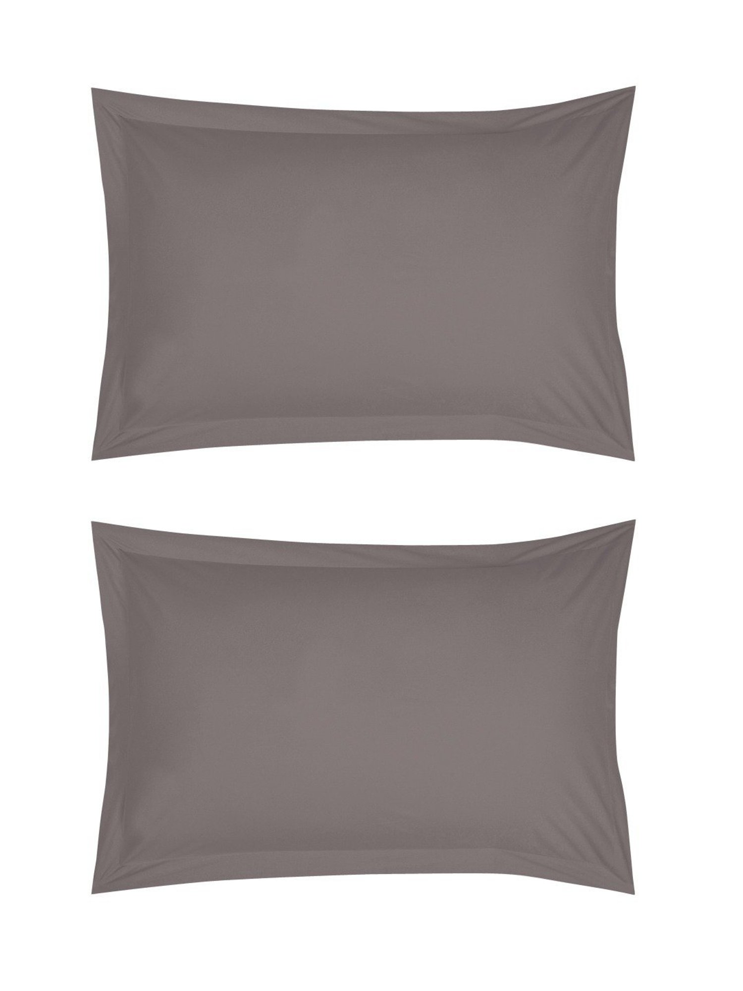 Petal Home Solid Grey 300 TC Cotton Pillow Covers - Set of 2