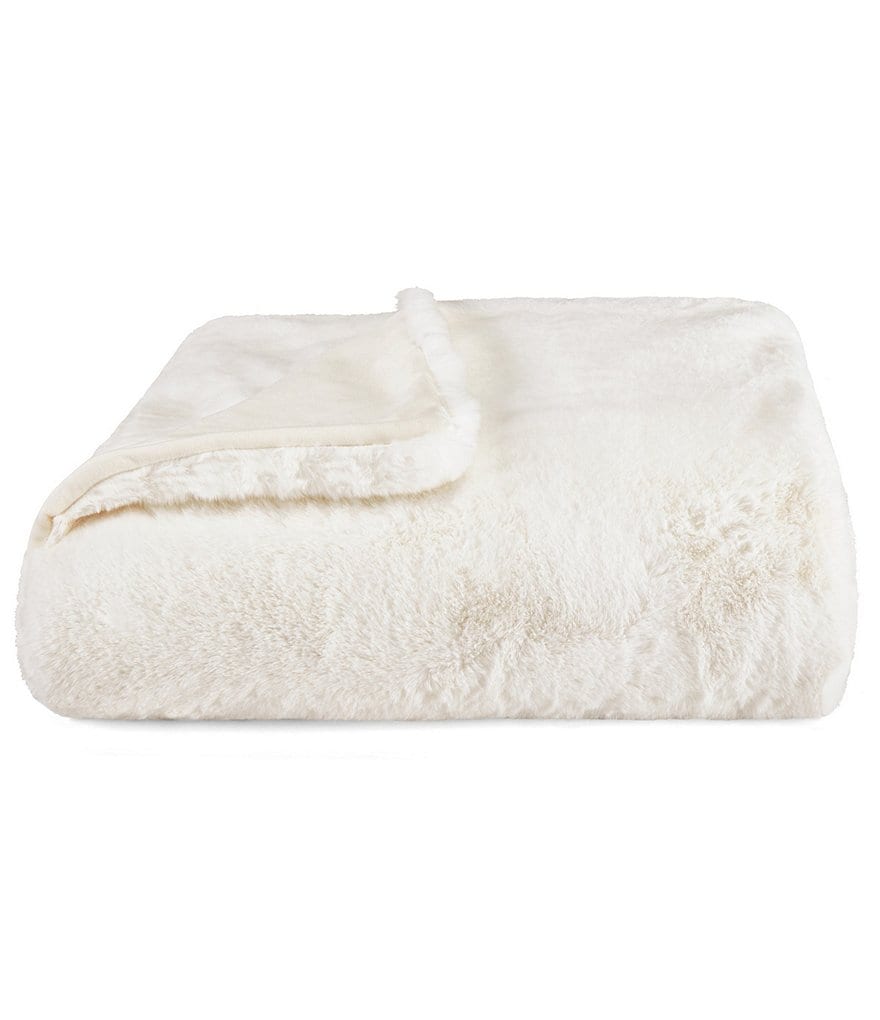 Vera Wang Lapin Faux Fur Throw