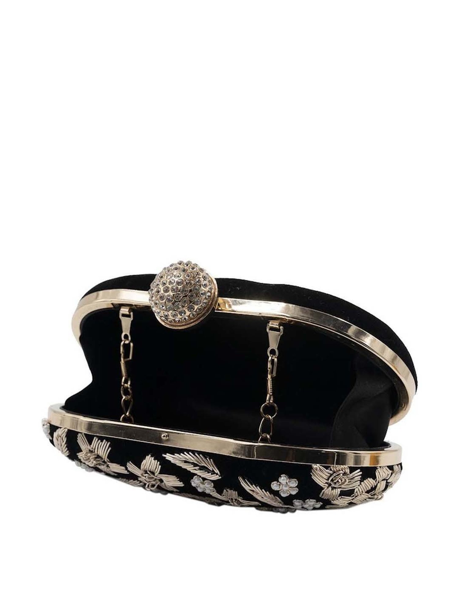 Sugarcrush Black Embellished Clutch