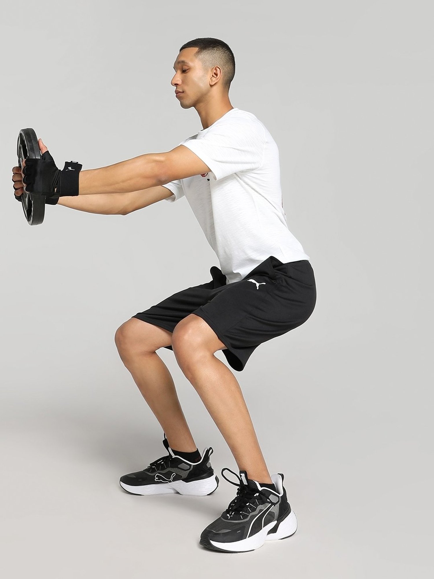 Puma STRENGTH TRAINING Black Regular Fit Sports Shorts