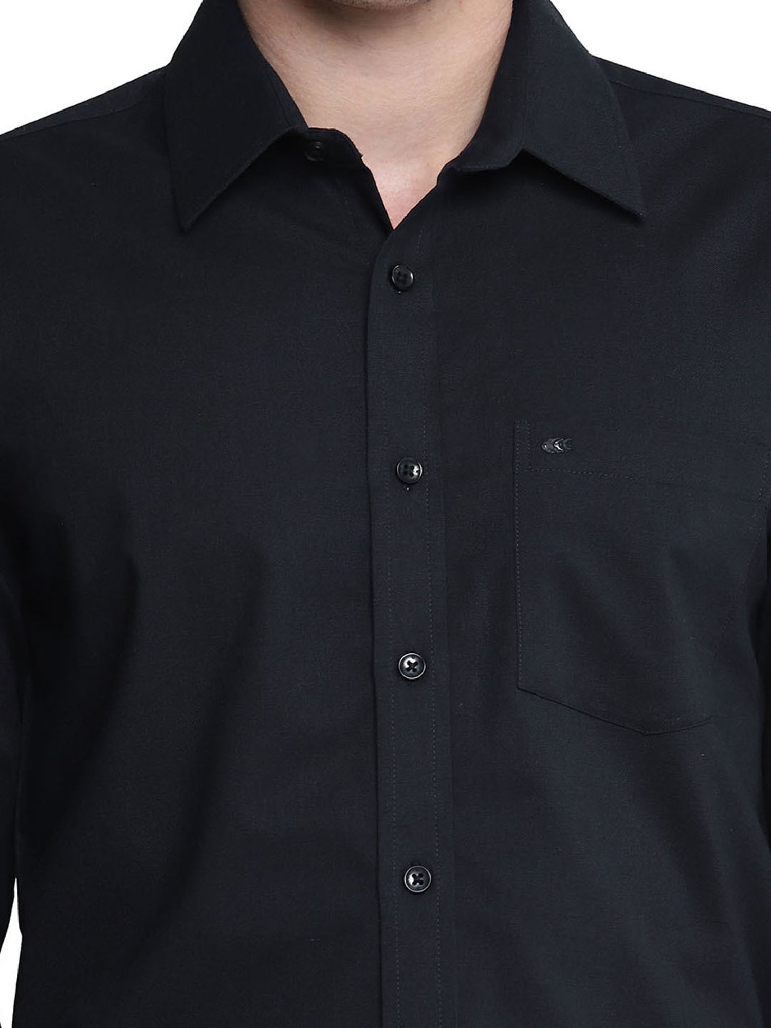 Allen cooper Black Regular Fit Shirt