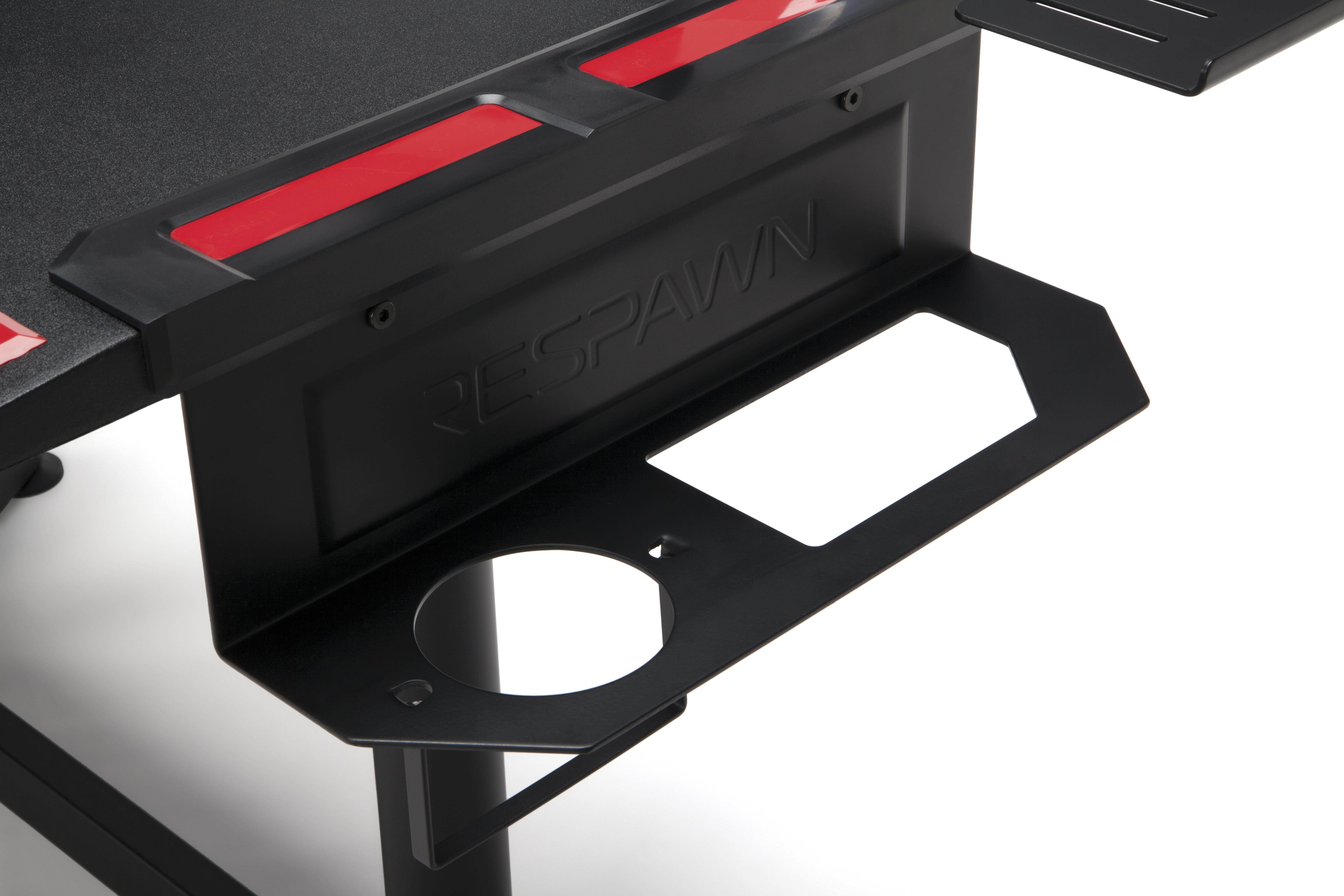 RESPAWN 3010 Gaming Computer Desk - Ergonomic Height Adjustable Gaming Desk, in Red (RSP-3010-RED)