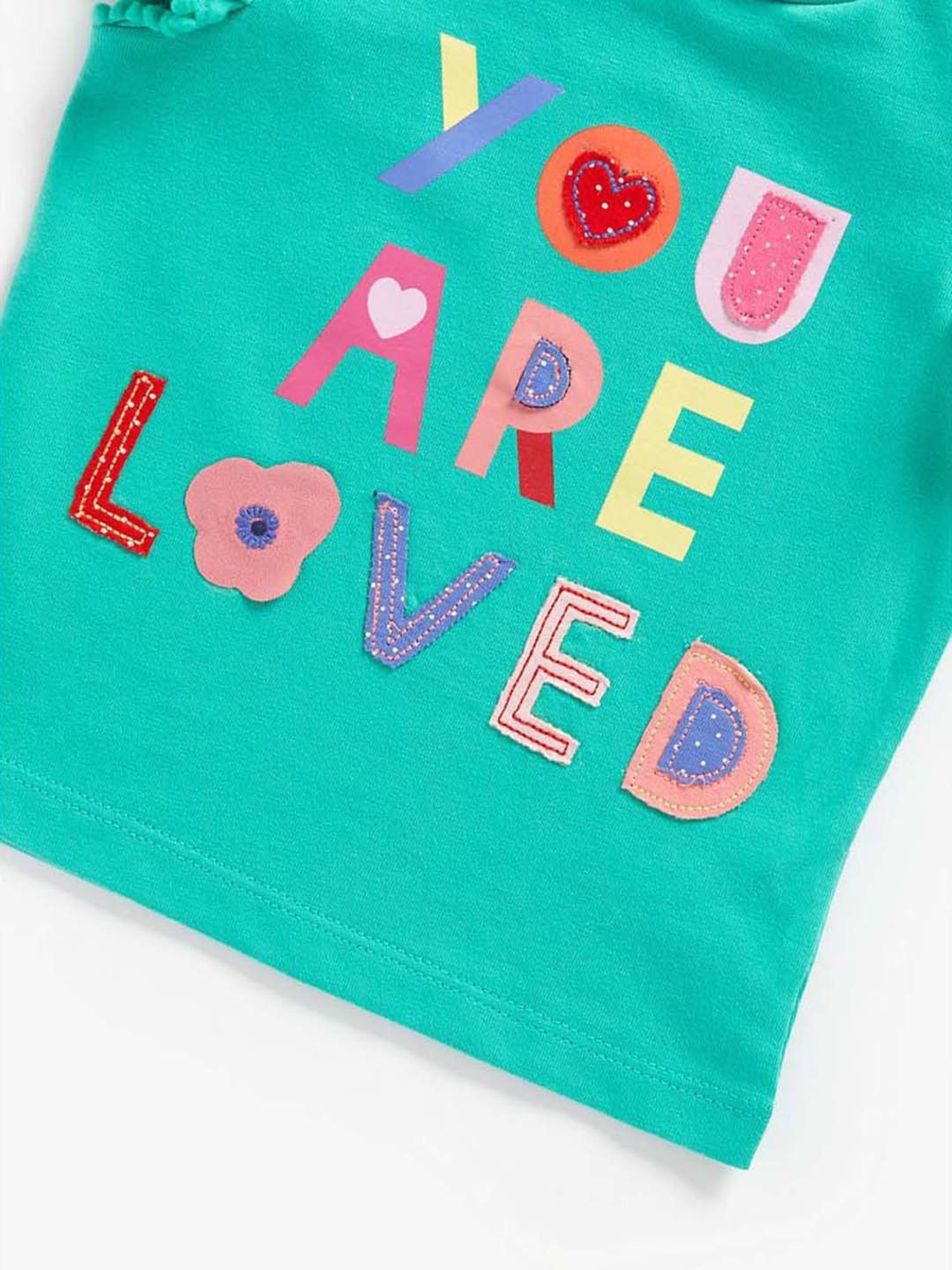 Mothercare Kids Teal Blue Cotton Printed Top