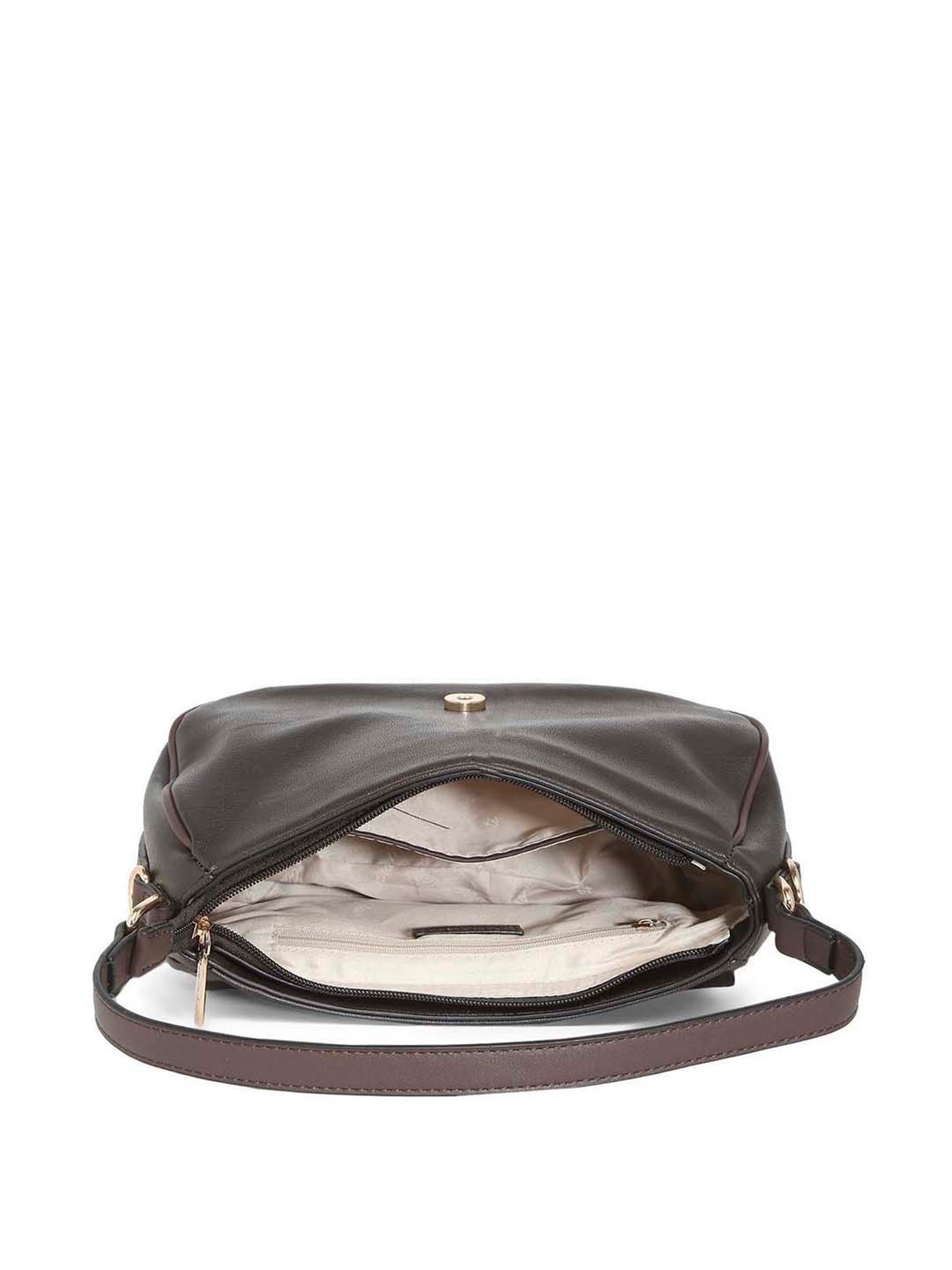 Marina Galanti Brown Solid Medium Handbag