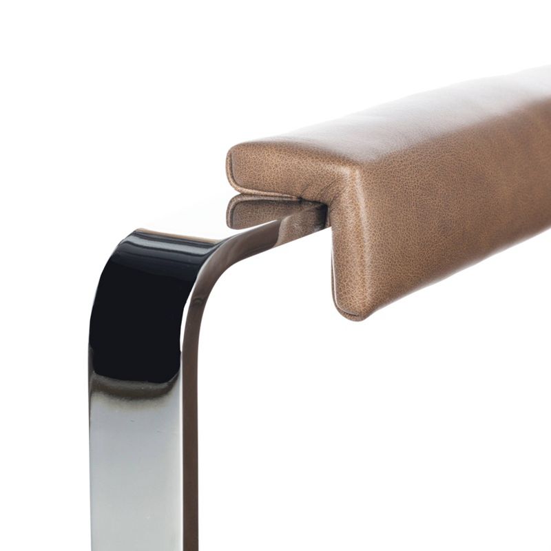 Esposito Metal Accent Chair Dark Brown/Silver - Safavieh