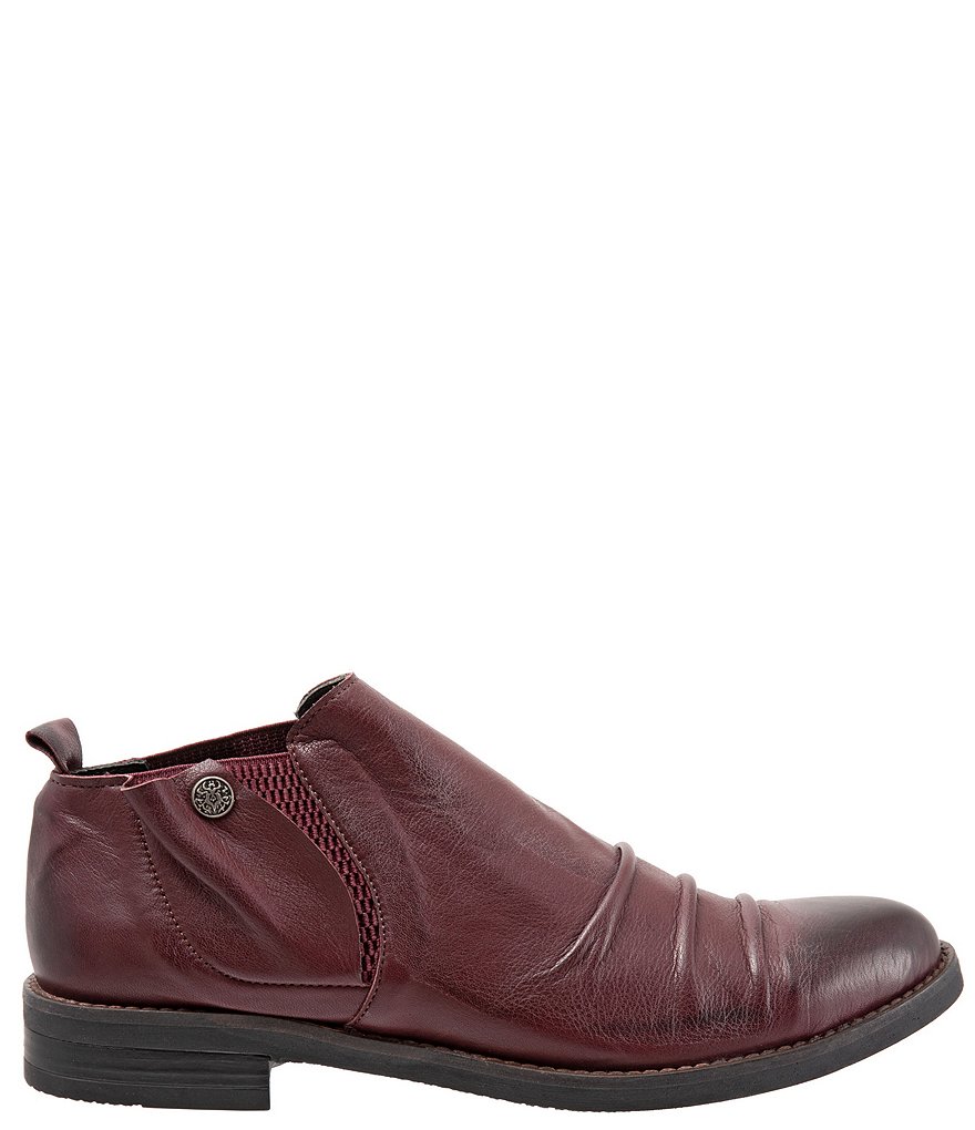 Bueno Pina Leather Ruched Slip-On Block Heel Loafers