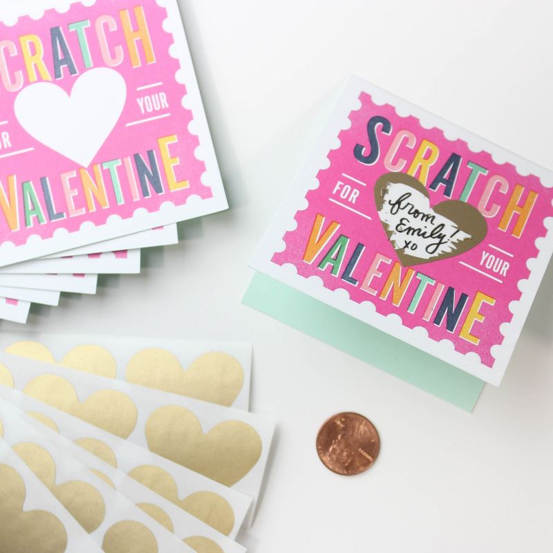 Valentines Scratch-Off Card Pink