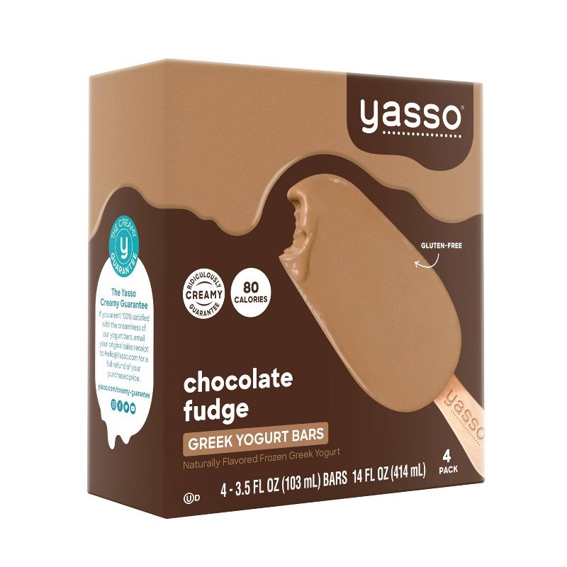 Yasso Frozen Greek Yogurt - Chocolate Fudge Bars - 4ct