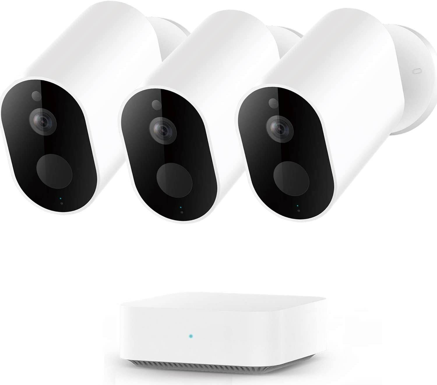 IMILAB EC2 Wireless Outdoor Security Camera, 1080P Rechargeable Battery WiFi Camera, Indoor/Outdoor Surveillance Home Camera with Motion Detection 1 Gateway 3 Cameras