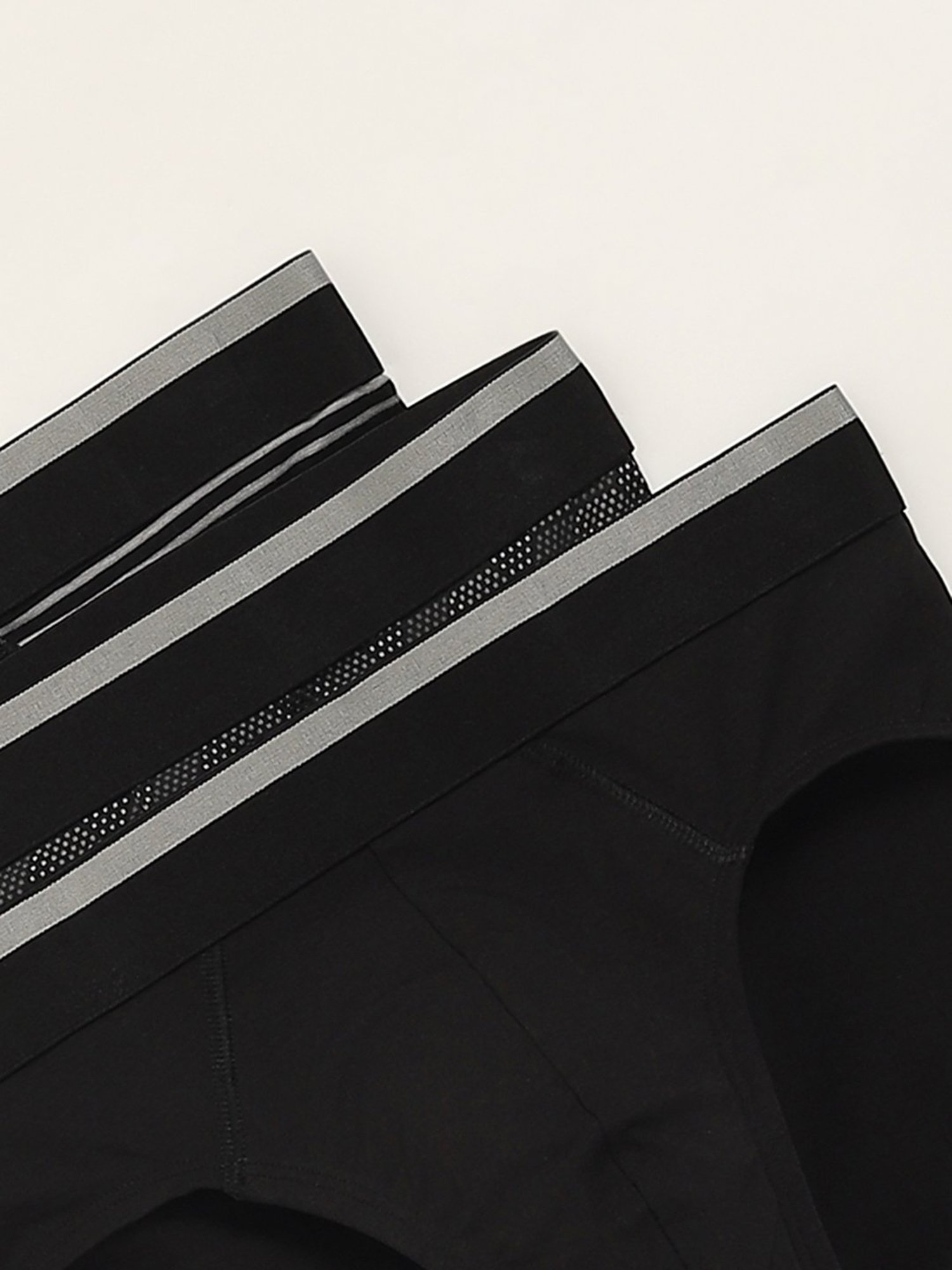 WES Lounge by Westside Black Relaxed Fit Briefs - Pack of 3