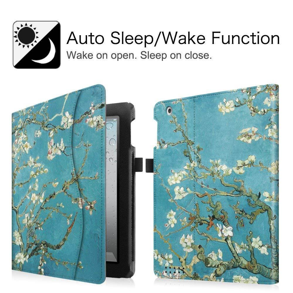 Fintie iPad 2/3/4 Case [Corner Protection] - [Multi-Angle Viewing] Folio Smart Stand Cover with Pocket, Auto Sleep/Wake for Apple iPad 2, iPad 3 & iPad 4th Gen with Retina Display, Blossom