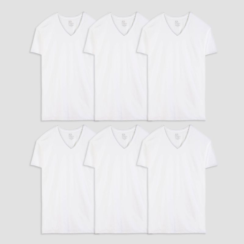 Fruit of the Loom Men's Big & Tall V-Neck Undershirt - White 3XLT
