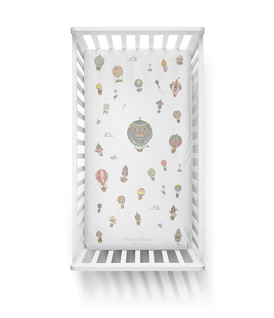 Atelier Choux Paris Organic Cotton Baby Balloon Fitted Crib Sheets
