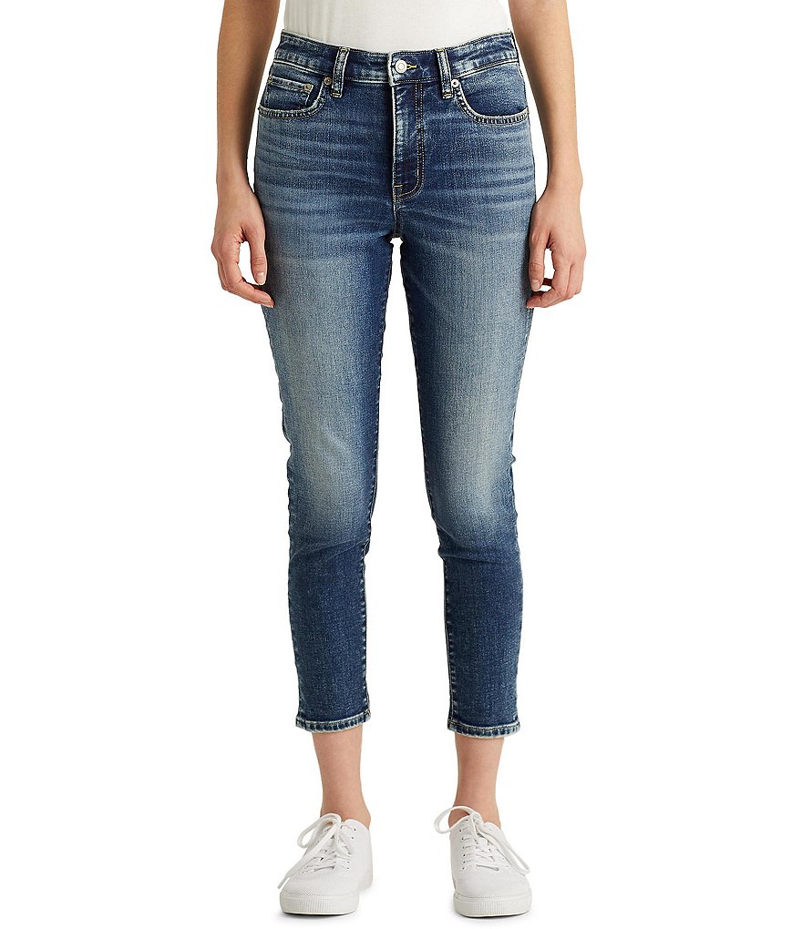 Lauren Ralph Lauren Petite Size High-Rise Skinny Cropped Jeans