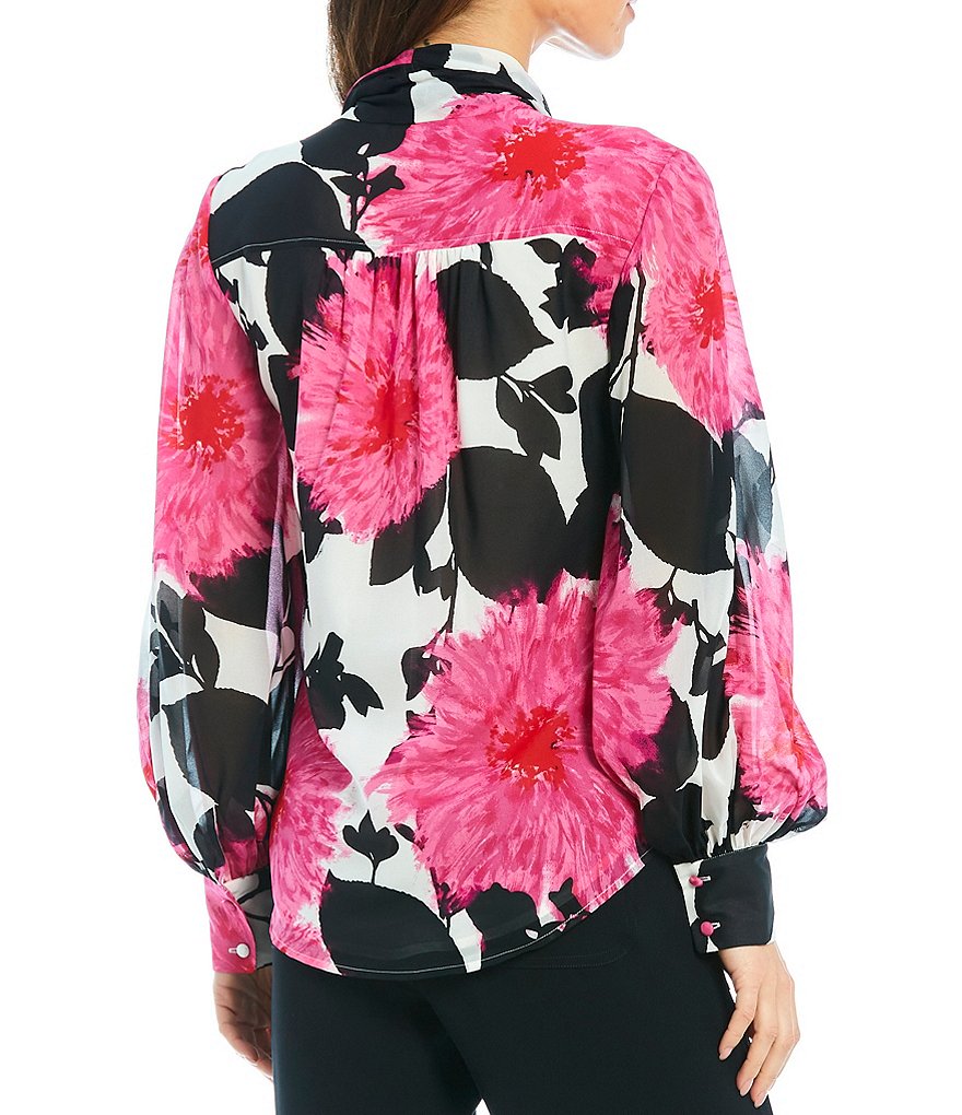 BB Dakota by Steve Madden Up to Here Puff Elbow Sleeve Mock Neck Smocked Top