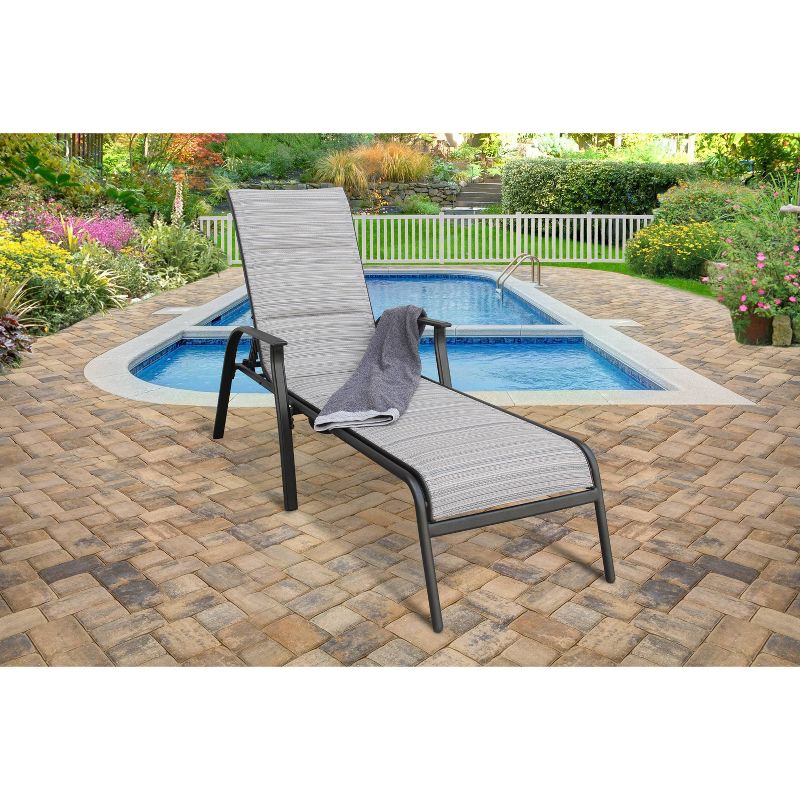 Harrington Chaise Lounge - Gray - Apollo Outdoor