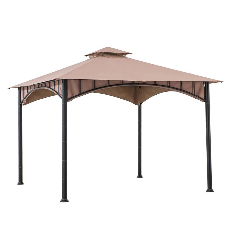 Vermont 11' X 11' Steel Frame 2-Tier Backyard Vented Gazebo - Sunjoy