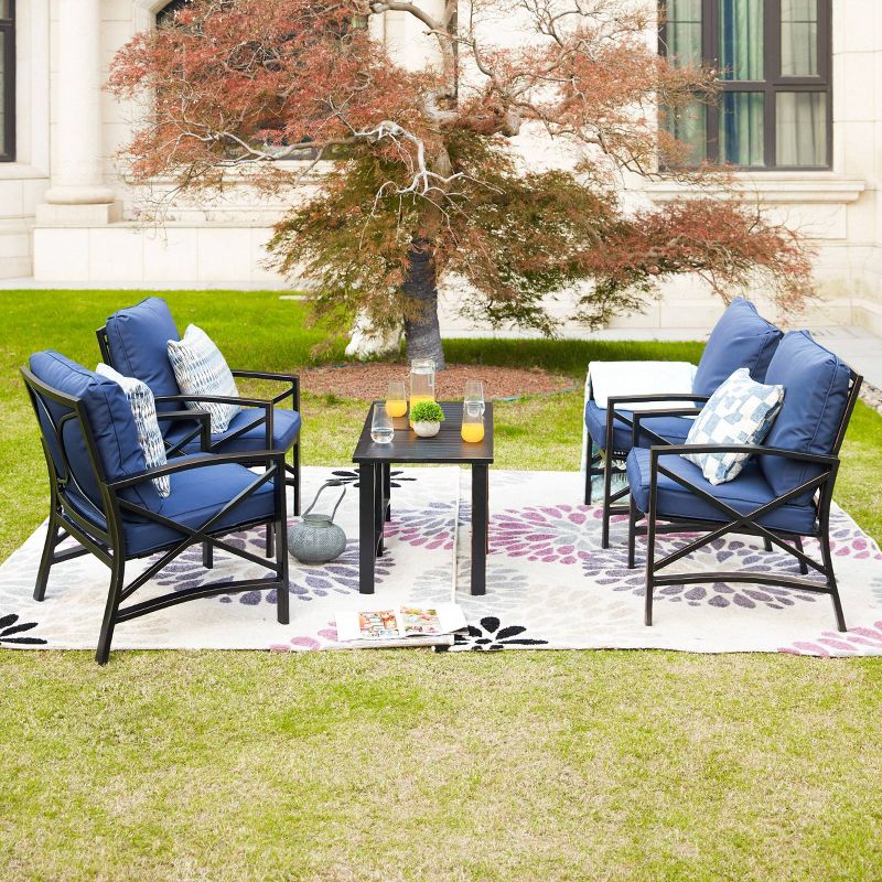 5pc Steel Frame Patio Seating Set - Patio Festival