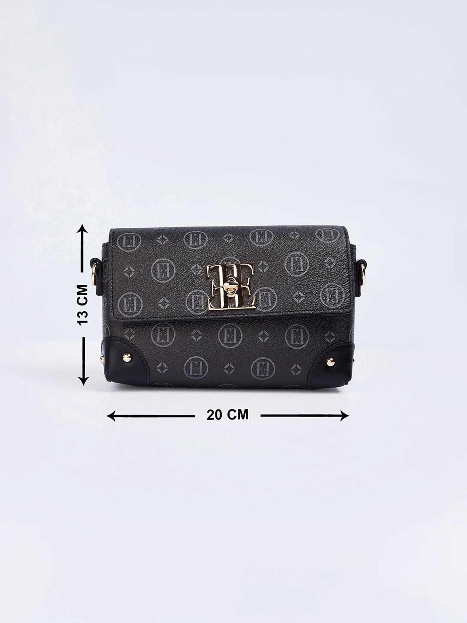 Elle Black Printed Sling Handbag