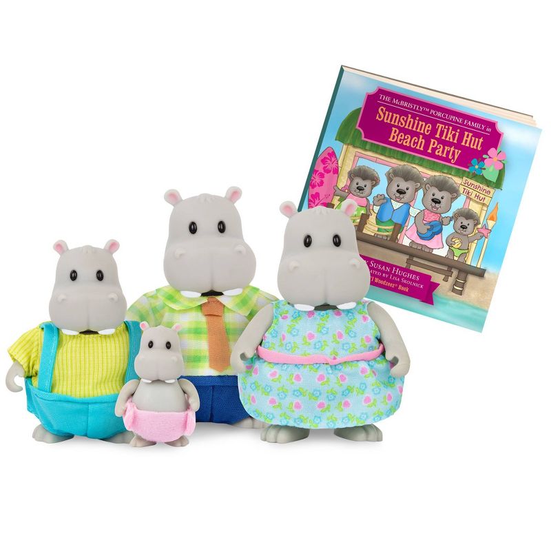 Li'l Woodzeez Miniature Animal Figurine Set – The Riverdipper Hippo Family