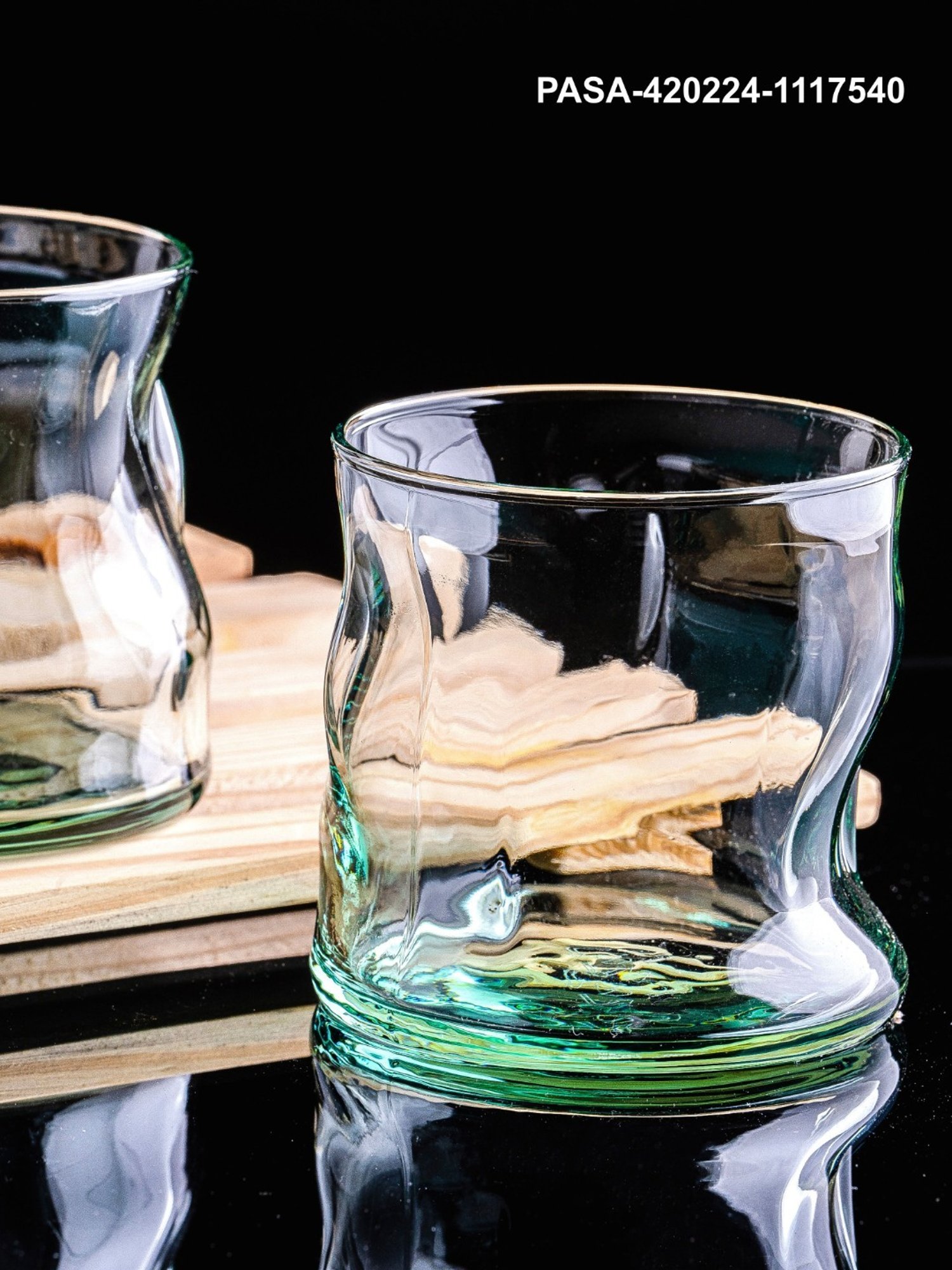 Pasabahce Green Glass Amorf Whisky Glass - Set of 4