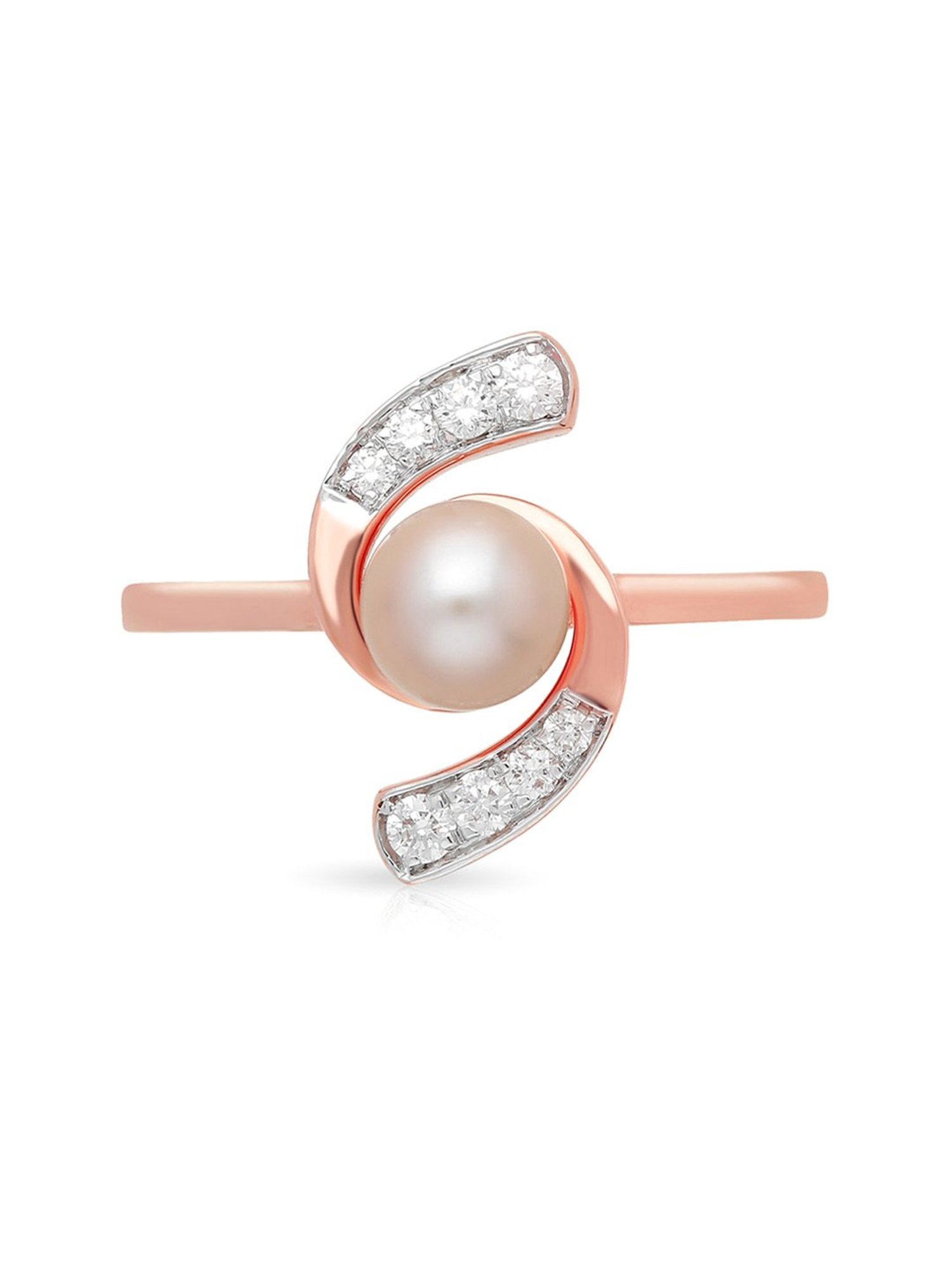 Malabar Gold and Diamonds 18k Rose Gold Diamond Ring