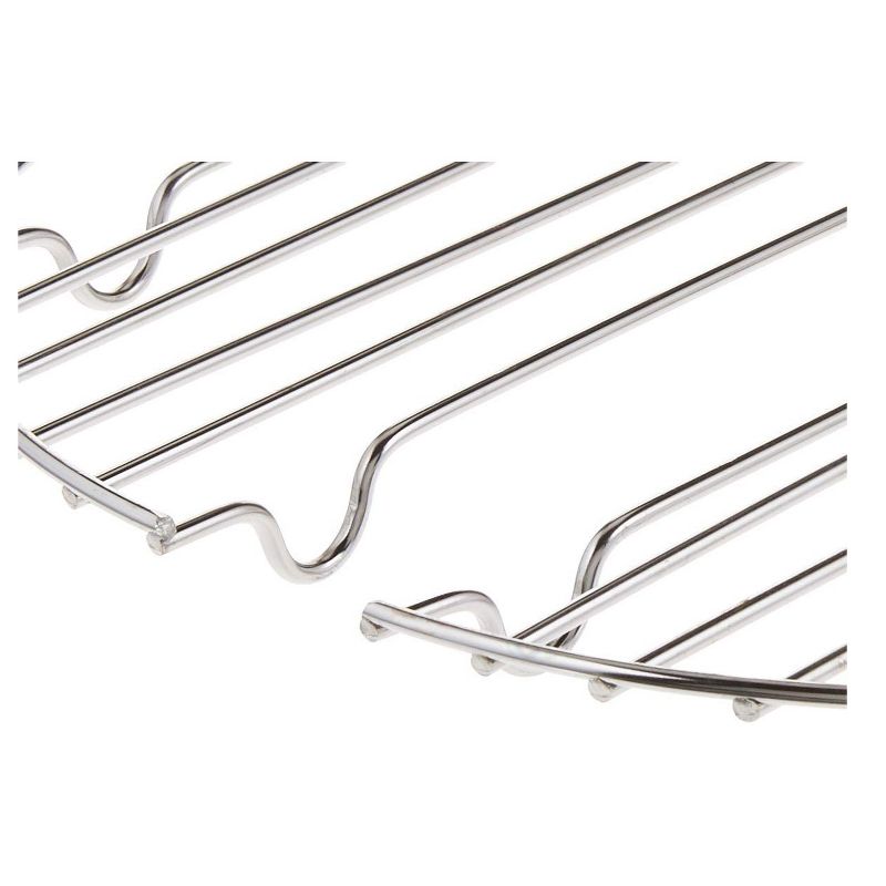 CanCooker Round Outdoor Stainless Steel Two Piece CanCooker Rack, Raising Food Up and Prevents Burning and Sticking Meals, Silver  (2 Pack)