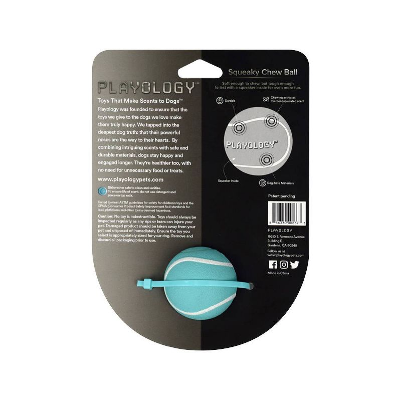 Playology Peanut Butter Scent Chew Ball Dog Toy - Blue - S