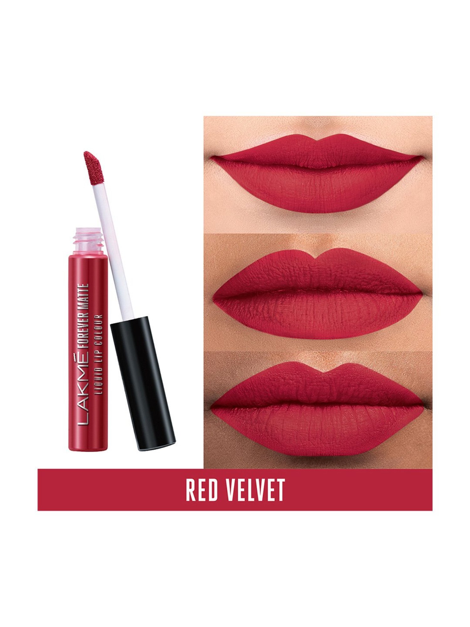 Lakme Forever Matte Liquid Lip Colour Red Velvet - 5.6 ml