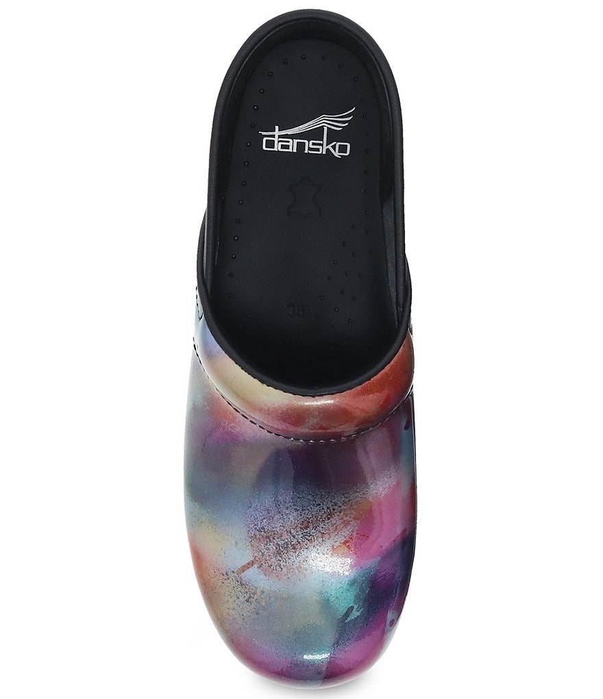 Dansko Professional Spray Paint Print Patent Leather Clogs