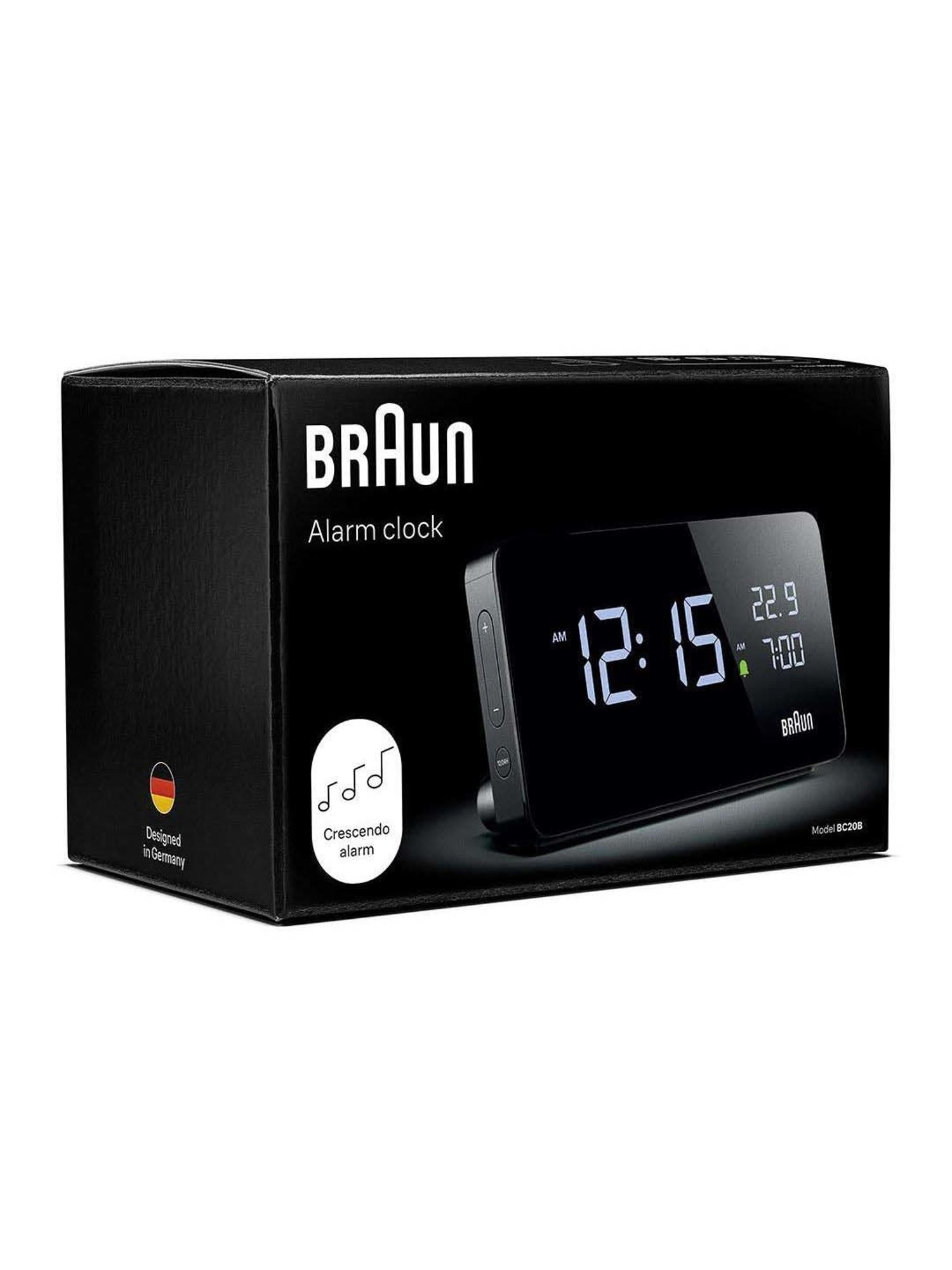 Braun Black Classic Large Analog Wall Clock With Silent Sweep Movement
