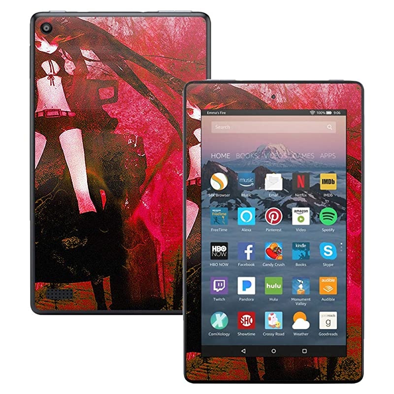 Skin Compatible with  Kindle Fire 7 (2017) - Anime | Protective, Durable, and Unique Vinyl Decal wrap Cover | Easy to Apply, Remove, and Change Styles | Made in The USA