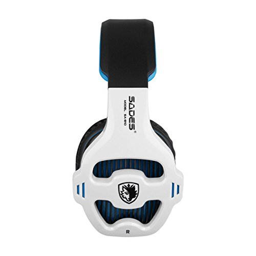 [Latest Version Xbox one Gaming Headset] SADES SA810 Over Ear Stereo Gaming Headset with Mic Bass Volume Control for Xbox One PS4 PC PC Laptop [White & Black]