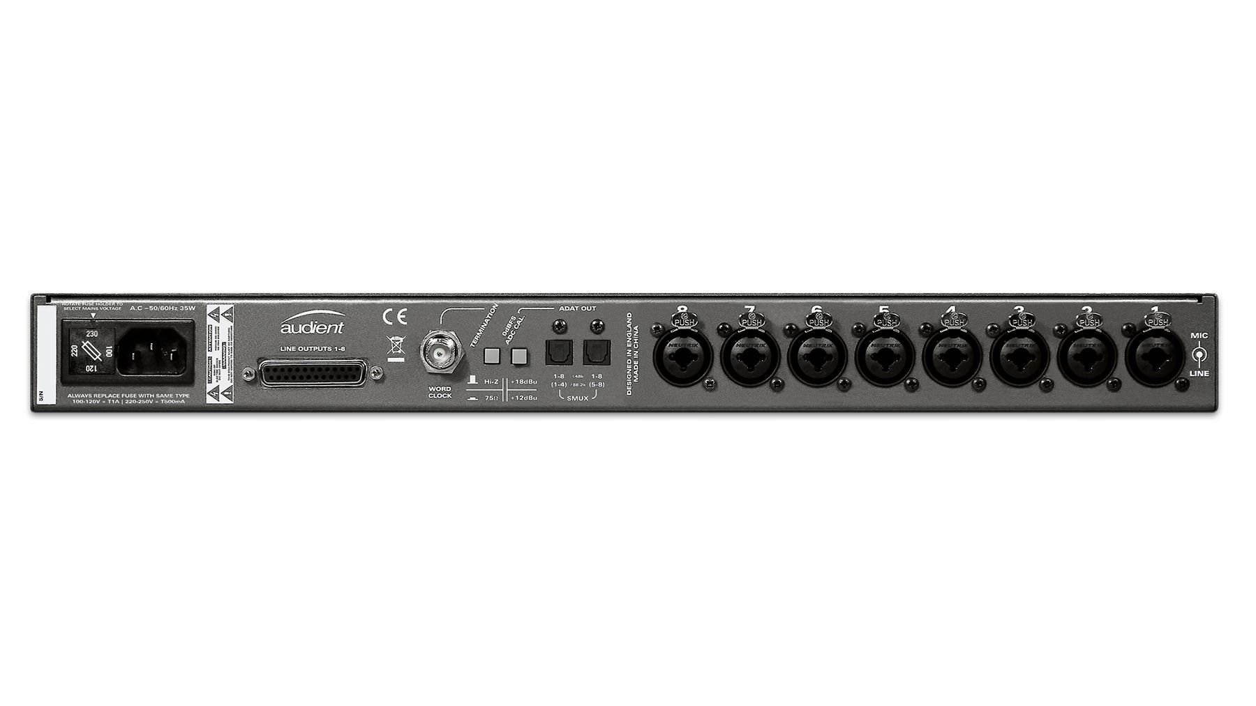 Audient ASP800 8 Channel Microphone Preamplifier and ADC with HMX & IRON