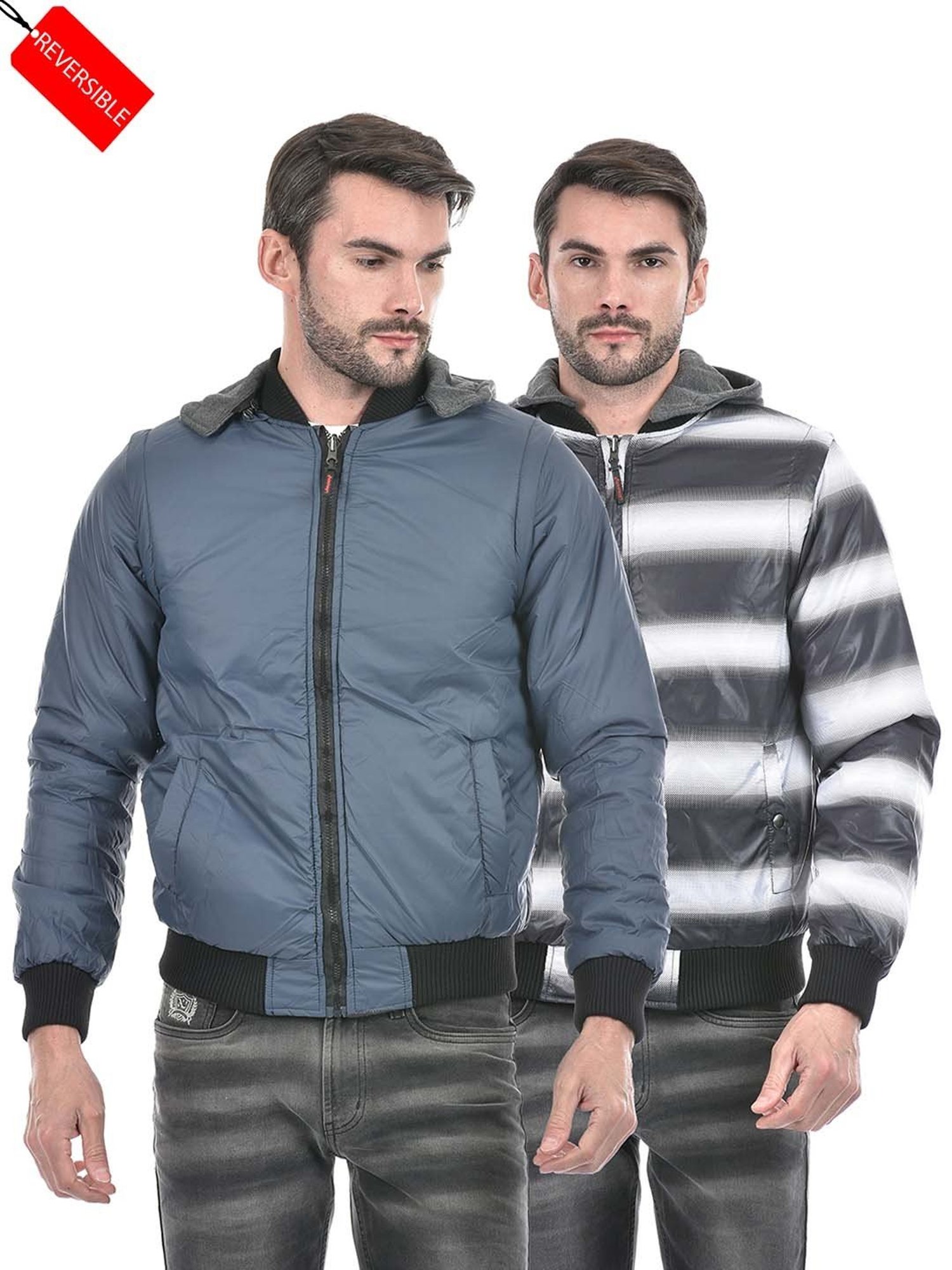 Lawman Pg3 Multicolor Regular Fit Striped Reversible Jacket