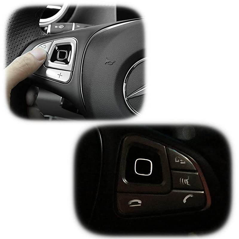 Steering Wheel Panel Button ABS Chrome Silver Trim for 2012-2015 Benz E C G Class W204-12pcs