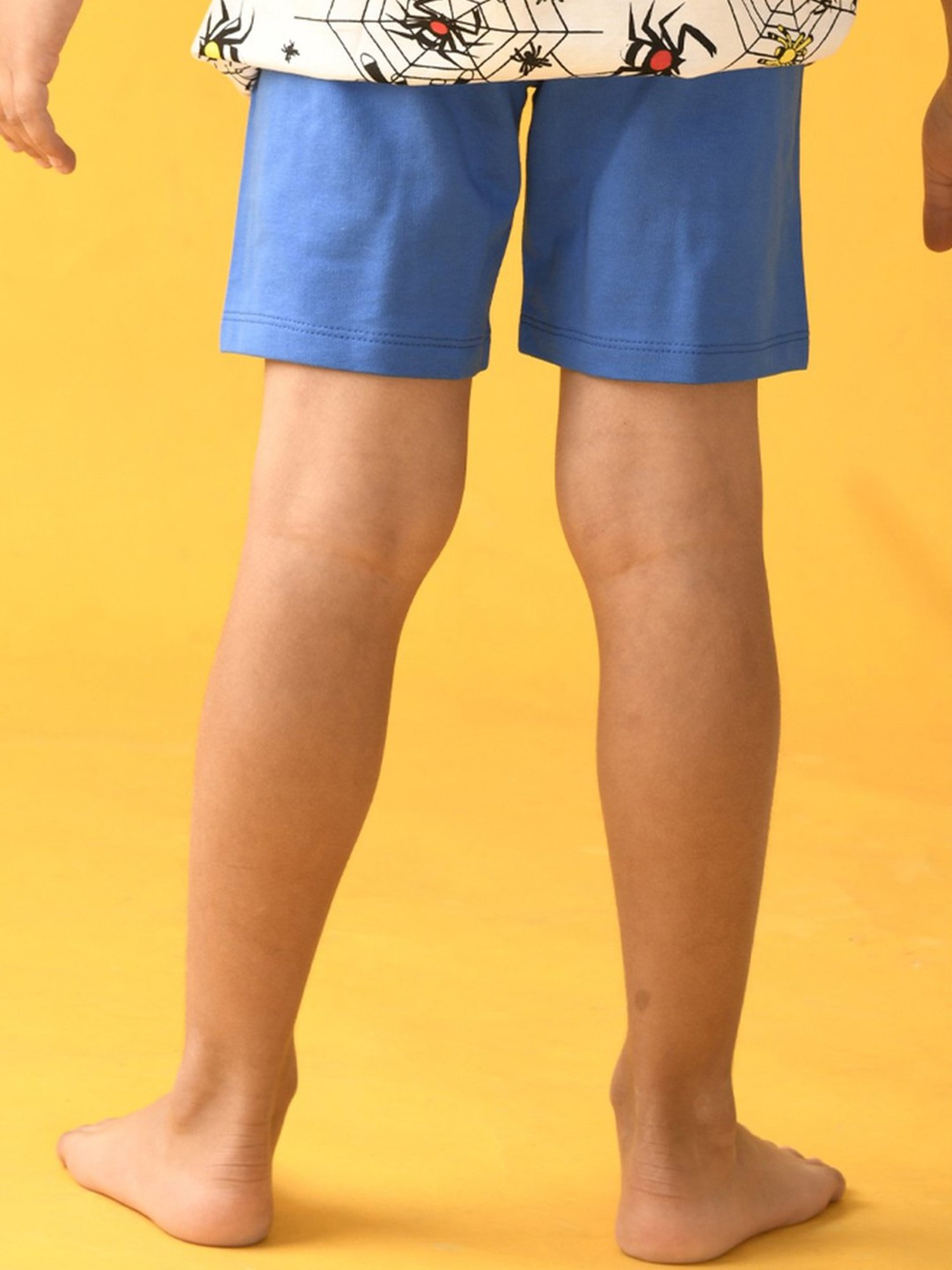 Anthrilo Kids Blue Cotton Printed Shorts