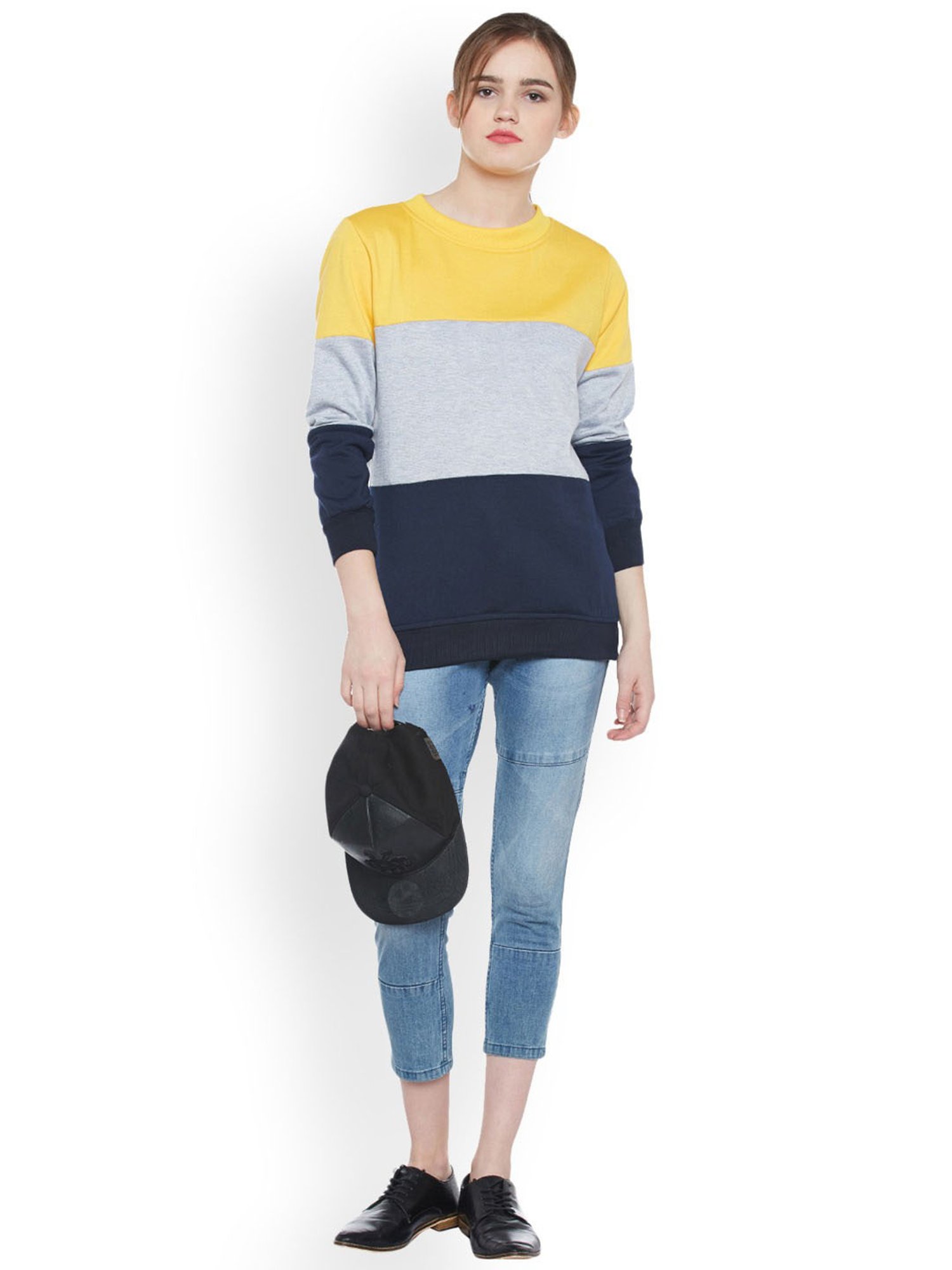Belle Fille Yellow Full Sleeves Sweatshirt