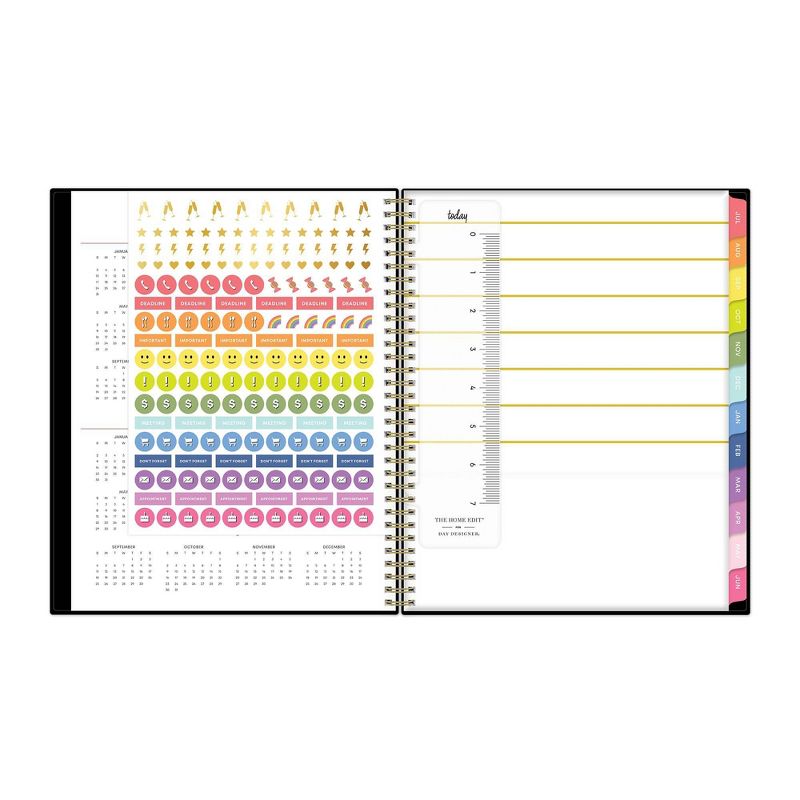 2021-22 Academic Plastic Planner 8.5" x 11" Weekly/Monthly Wirebound Black - The Home Edit