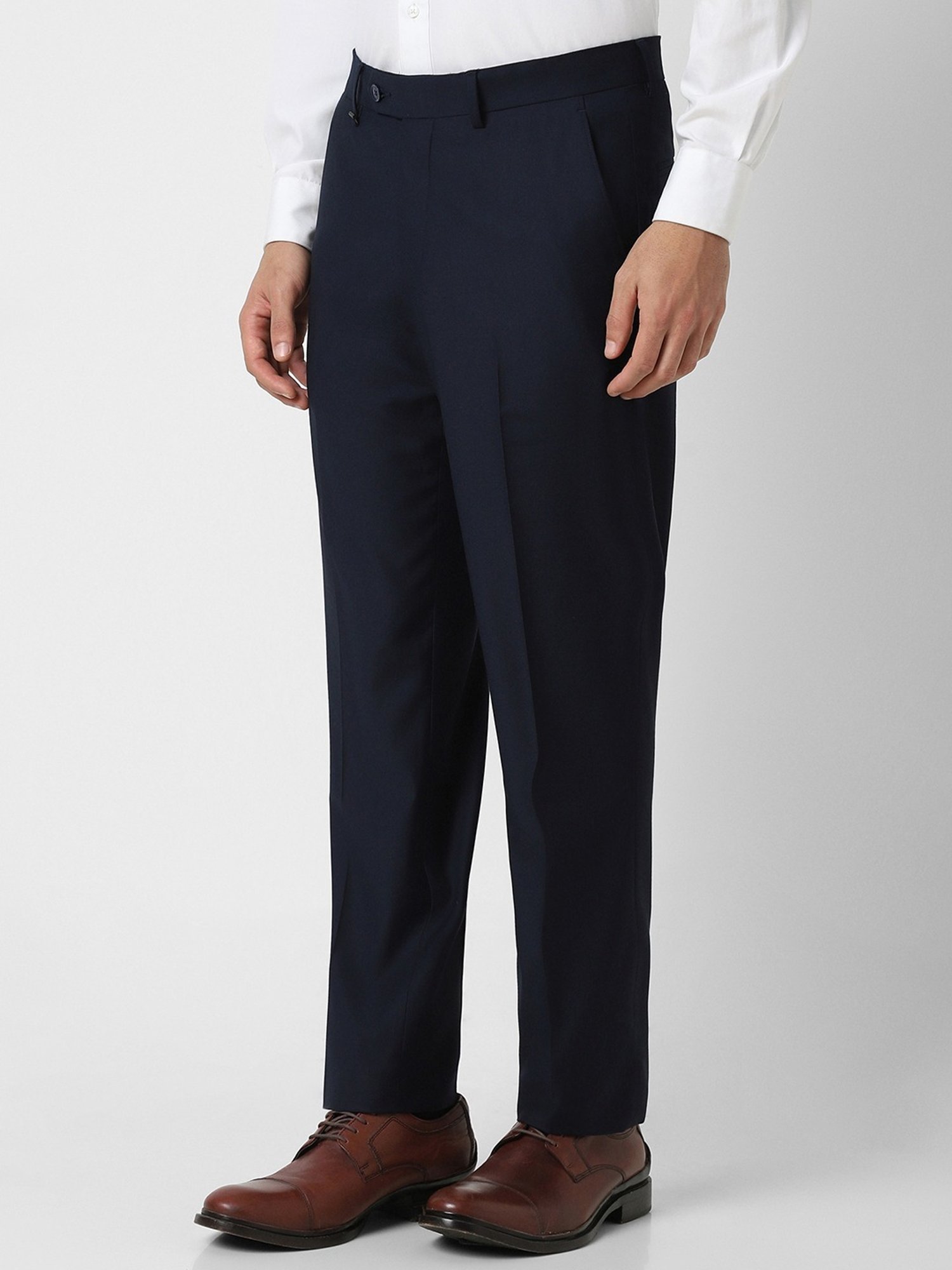 Van Heusen Navy Regular Fit Trousers