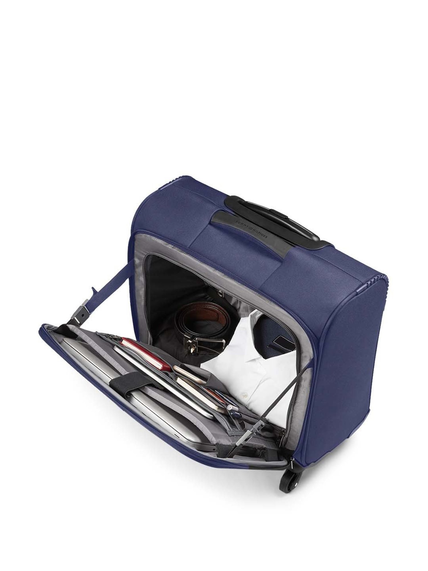 Tommy Hilfiger Planetary Plus Pro Blue Printed Overnighter Trolley Bag - 45.5 cm