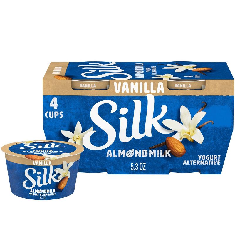 Silk AlmondMilk Dairy-Free Vanilla Yogurt - 4pk/5.3oz Cups