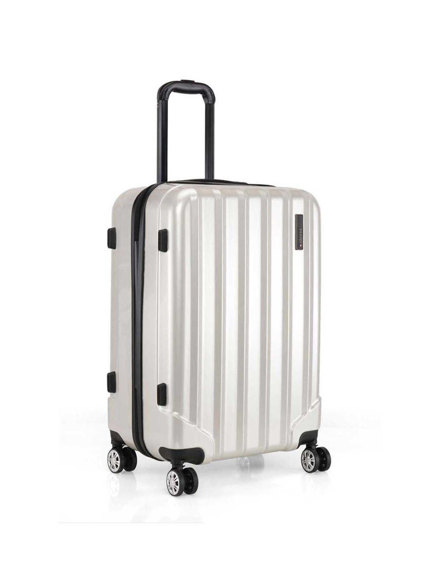 Swiss Brand Baden Silver Medium Hard Trolley Bag - 24 cm